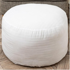Asuprui Pouf Filler, PP Cotton Footstool Filler, Pouf Stuffing, Pouf Insert, Pouf Ottoman Filler, Bean Bag Filler, 50,8 x 50,8 x 30,5 cm, Round Poof Filler
