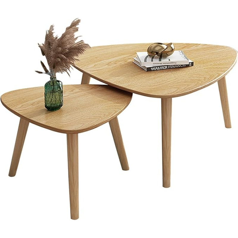 IMYOGI Exquisite 2 Piece Diivan Side Table Interlocking Wooden Living Room Bedroom Coffee Table Multifunktsionaalne Lounge Table, H45cm Low Seat Table (Värv : C, Suurus : 60+50cm)