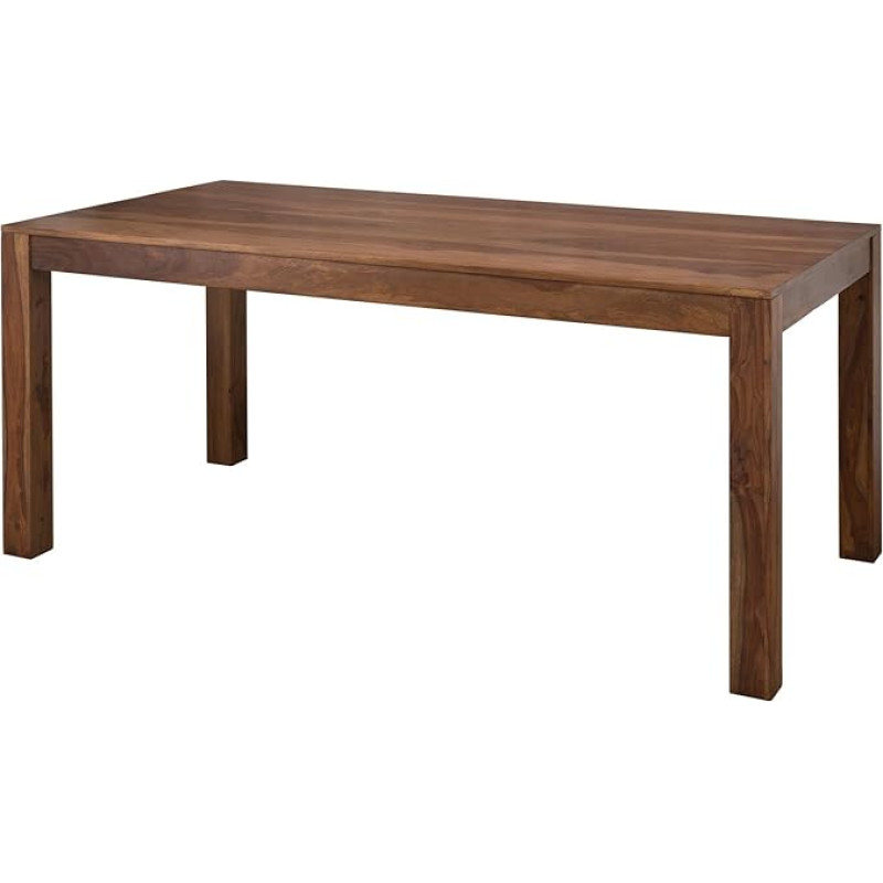 MASSIVMOEBEL24.DE Sydney söögilaud täispuidust #226, valmistatud sheesham puidust, pruun, lakitud, 160 x 90 x 76 cm, täispuidust laud, söögilaud, puidust laud