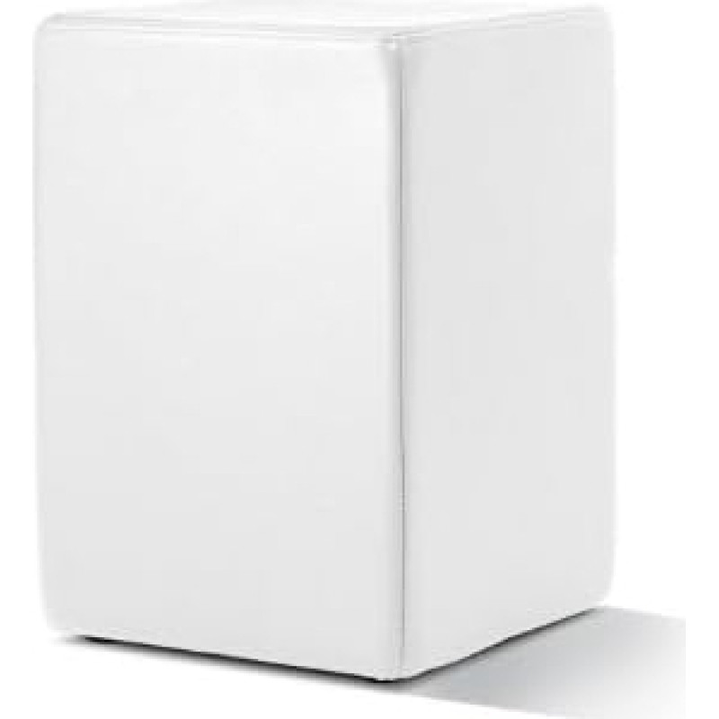 Pomp nahast tooli kõrgus mugava polstriga W=33cm D=33cm H=47.5cm Ehtne nahk lumivalge