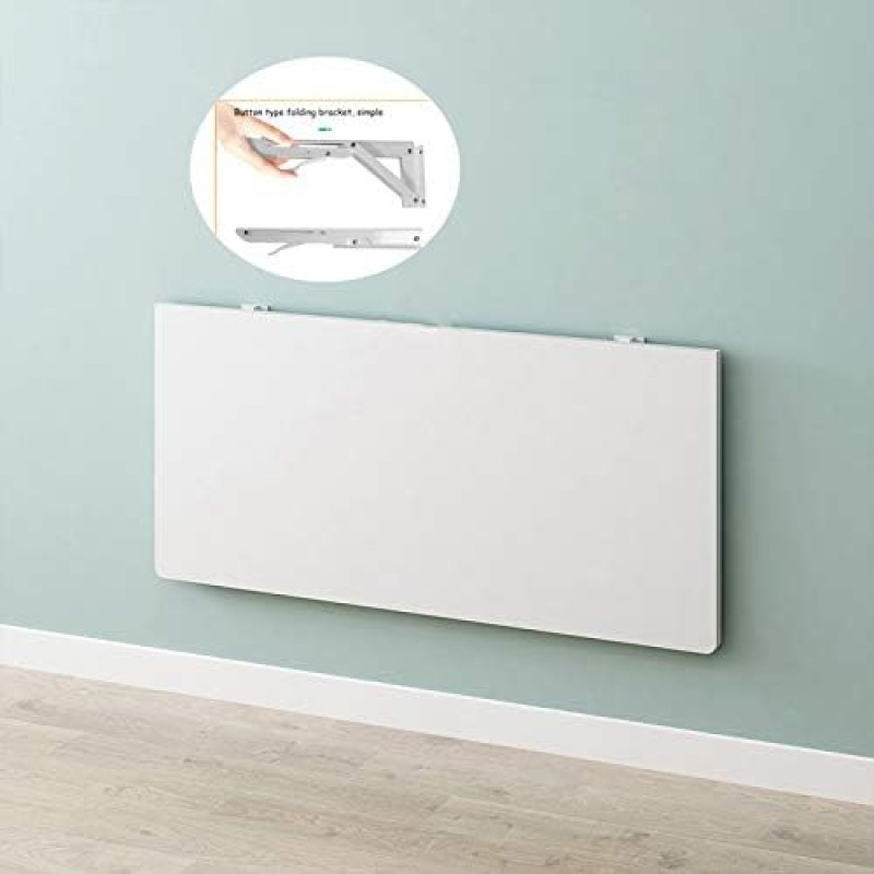 Kokkupandav seinalaud, kokkupandav seinalaud, seinale riputatav laud, ujuv kokkupandav sülearvutilaud, multifunktsionaalne arvutilaud, köögilaud, söögilaud, ruumi säästev, valge, puitkiudplaat (120 x 40 cm / 47