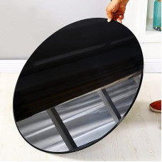 V3VOGUE Lauaplaat Ilmastikukindel ümmargune karastatud klaasist söögilaud Ümmargune klaasist laud Läbipaistev must pruun ümmargune söögilaud väljas Lihtne puhastada turvaklaasist lauaklaasi asendusosa