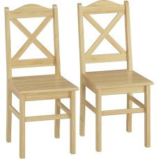 Erst-Holz 90.71-20-D Köögitooli täispuidust mänd 2 x toolid