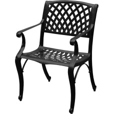 Oakland Living Modern Outdoor Mesh Cast Aluminium Black Patio Söögitoolid