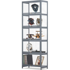 Magshion Vitrine mit 5 Ebenen aus Acryl, freistehend, 3-seitig, läbipaistev, für Schaufenster, hoher Curio-Schrank, Bücherregal, Liköraufbewahrung, 58,4 cm (L) x 31,8 cm (B) x 171,4 cm (H)