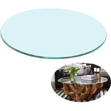 SAGIDAR läbipaistev turvaklaas, karastatud klaasplaat, karastatud läbipaistvast klaasist valmistatud ümmargune lauaplaat, laua klaasplaadi asendusosa, 35 cm, 60 cm, 85 cm, 98 cm, ümmargune lauaplaadi klaasplaat, 35 cm, 60 cm, 98 cm, ümmargune lauaplaat