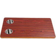 CFTGIW RV Table Top 27,56 x 15,75 x 0,79 tolli, ristkülikukujuline täispuidust lauaplaat paatide jaoks koos 2 roostevabast terasest joogihoidjaga haagiste, haagissuvilate, jahtide, paaditekkide jaoks