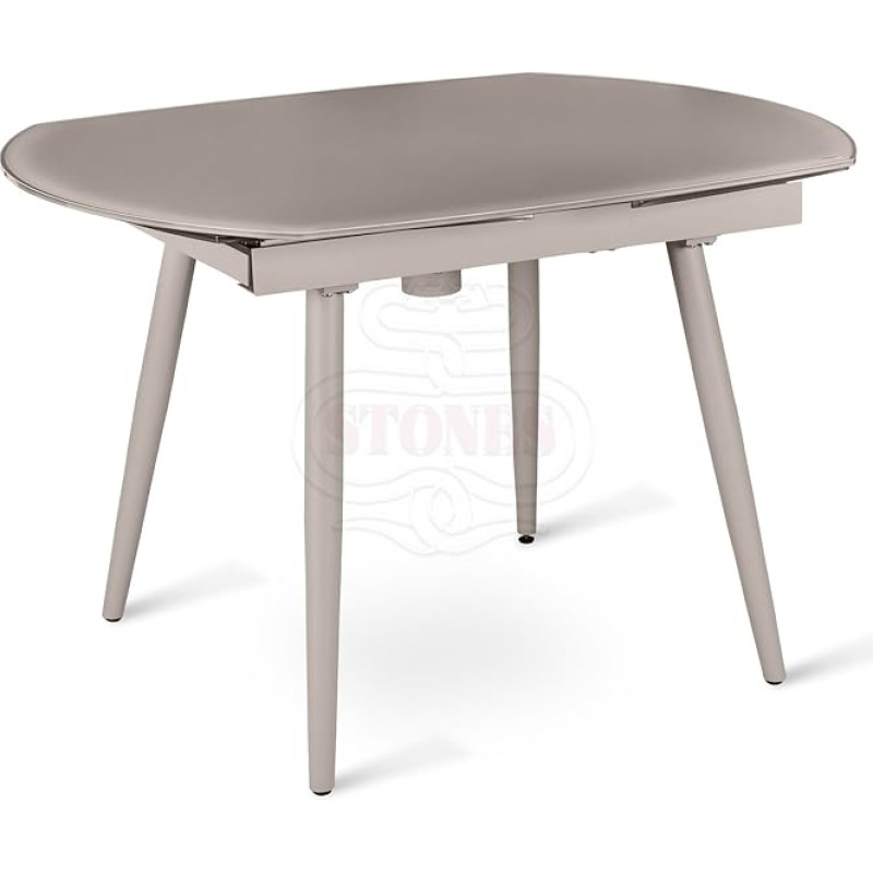 Stone s Kyoto neljakohaline pikendatav söögilaud, metall, taup, 120/180 x 90 x 76 cm