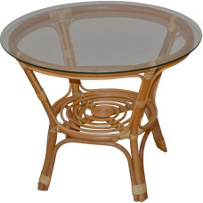 moebel direkt online Rotangist laud klaasist ümmargune rotangist laud läbimõõt 70 cm