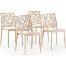 SIEDITI FUORI E DENTRO Dafne virnastatavad klaaskiudtugitoolid (4, kreem)