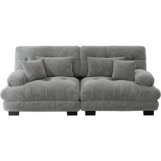 Cloud nurgadiivan elutuppa, šenill topeltdiivan 2 nimmepadjaga ja 2 dekoratiivpadjaga, täispuidust raam, šenill hall