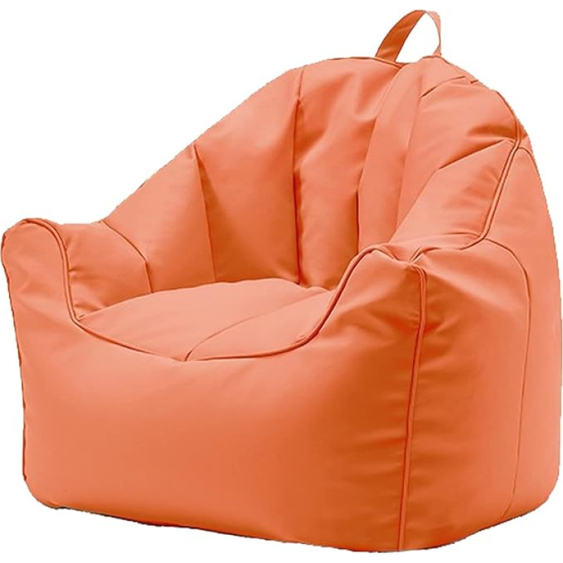 ArtsPavilion Lazy Sofa Balkon Lügen Leder EIN Stuhl Diivan Schlafzimmer Wohnzimmerstudium Freizeitsofa Weich Und Bequem Abnehmbar, Waschabable 80 * 75 * 48cm oranž