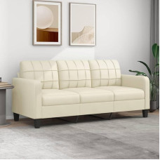 GuyAna 3-kohaline diivan Cream 180 cm kunstnahast modulaarne diivan Noorte diivan Love Seat Kaks diivanit