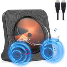 KOVCDVI DVD-mängija HDMI DVD-mängija telerile Bluetooth-kõlariga Kaugjuhtimispult tolmukate Ekraan FM-raadio Taimer USB taasesitus AUX taasesitus kõrvaklapipesa Must