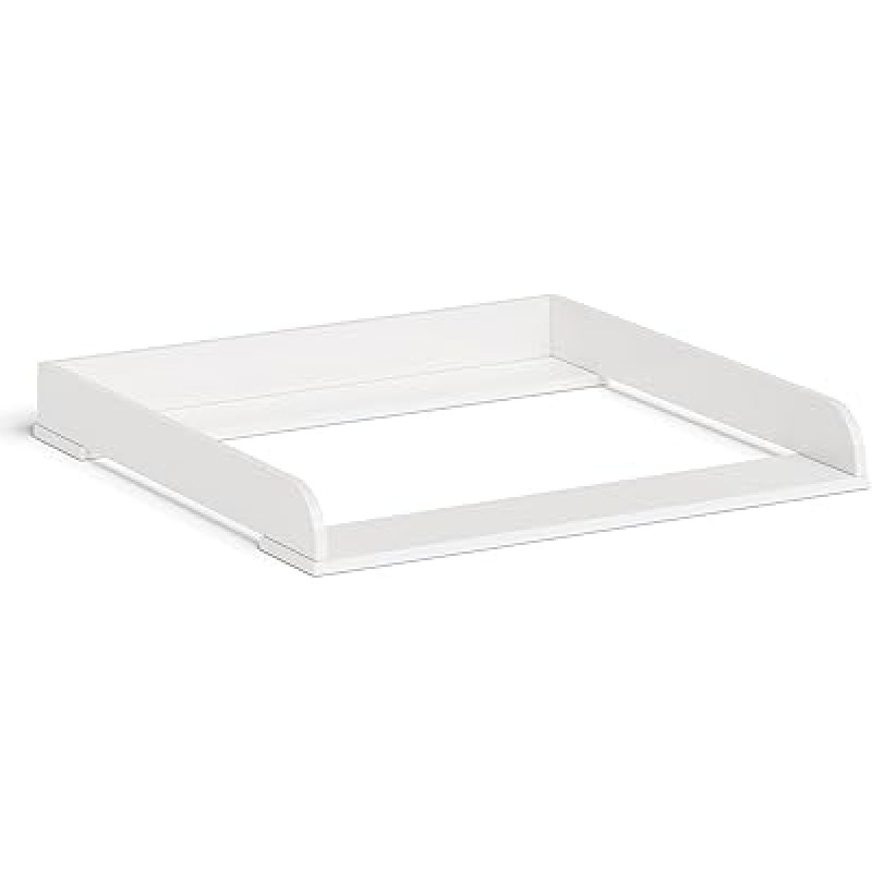 Bellabino Oti Changing Mat - Changing Table Attachment for Malm, Hemnes, Nordli Dressers - High-Quality Attachment for Changing Table in White - 10 x 74 x 80 cm