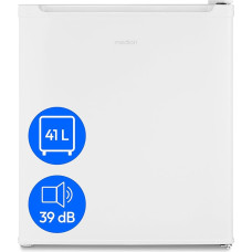 MEDION MD37724 Mini Fridge with Freezer (Small, Quiet, 41L Small Fridge for Office, Hotels, Mini Bar, Camping Gaming, Drinks Fridge, Food & Ice Cream, Interchangeable Door Hinge, White