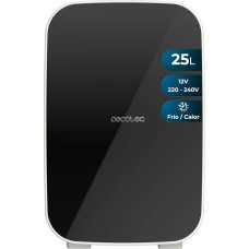 Cecotec Bolero MiniCooling Bahamas Black Mini Fridge 25L 12V-220V Compatible with Cars and Motorhomes, 7 to 65°C, Cooling and Heating Function, Easy to Carry