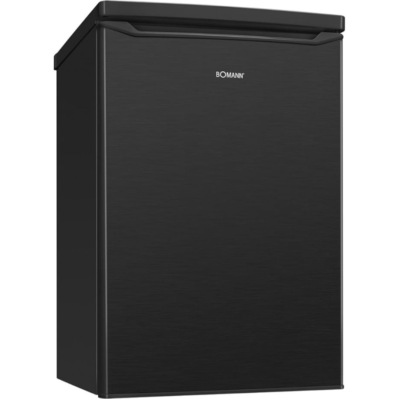 Bomann® Fridge with Freezer Small | Fridge 2 Shelves | Quiet | with 4 Star Freezer | Small Fridge with Fruit and Vegetable Compartment | Door Hinge Changeable | KS 7251 Black