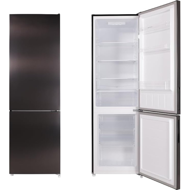 respekta Freestanding Fridge-Freezer / 187 L Fridge Capacity / 75 L Freezer Capacity / Low Frost / Quick Freeze Function / KG176BS-37 / (H x W x D) 176 x 54 x 55 cm [Energy Class D]