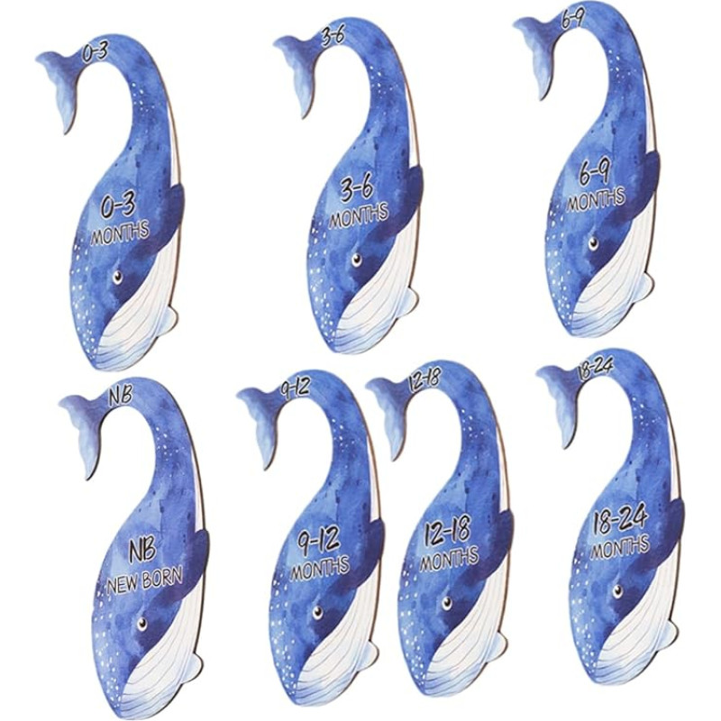 ibasenice 7 x Clothes Divider Organiser for Children's Room Cupboards Cupboard Divider for Toddlers Size Divider for Baby Clothes Baby Clothing Divider for Wardrobe Divider Girls Wood