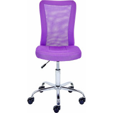 Inter Link - Laste töölaua tool - Ergonoomiline pöörlev tool - Reguleeritav kõrgus - Kroomitud metallist alus - Hingav võrkkangast kate - Pöördub 360° - Lilla - Bonnie