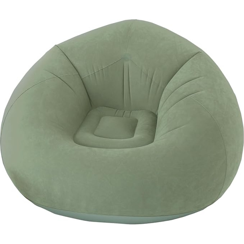 ED ENJOY HOME Jardin Borneo Collection täispuhutav õuetooli, 100 x 100 cm, salveiroheline, 100% PVC-flockitud