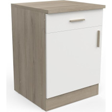 Meuble De Cuisine Bas Modulable Avec Plan de Travail 1 Tiroir 1 Porte - Cuisine Complete 