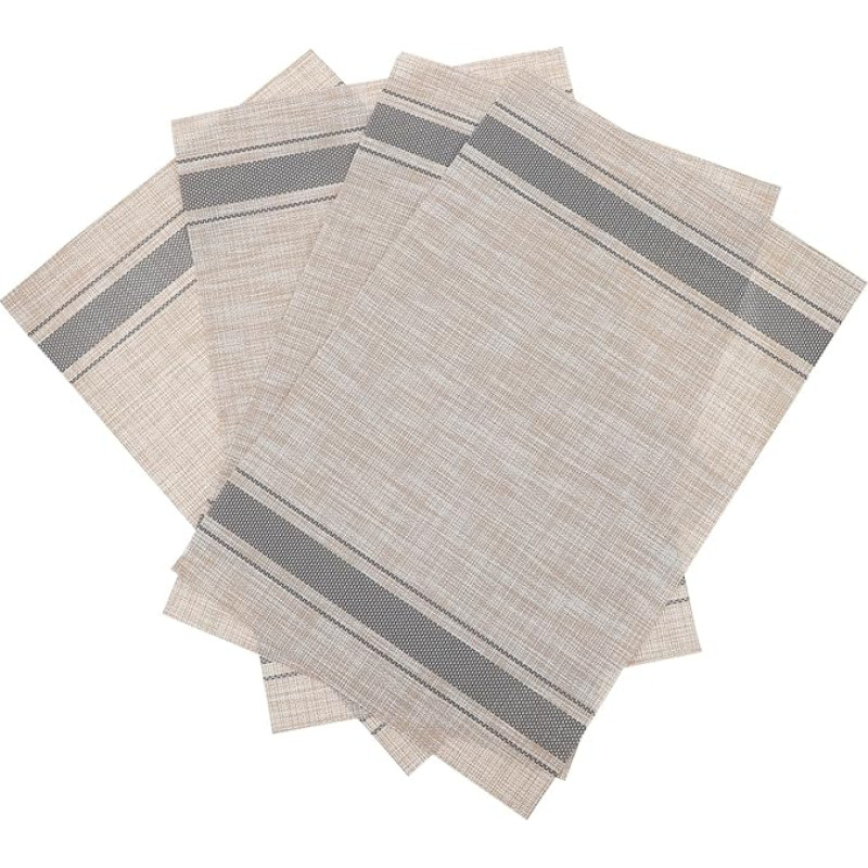 Uonlytech 4 Stück Teiliges Waschbares PVC Platzset Hitzebeständige Tischsets für Küche und Esszimmer Leichte Dekorative Untersetzer für Haushalt und Restaurant Schützende Tischmatten gegen