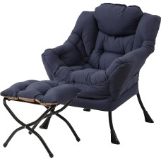 Tiita Lazy Chair koos Ottomani, kaasaegne suur akentne tugitool, vaba aja diivan tool koos Ottomani, lugemistool koos jalatoega magamistuppa, elutuppa, ühiselamusse, aeda ja õuealale