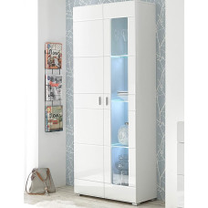 möbelando Ella I Vitriinkapp Külgkapp Elutoa kapp valge