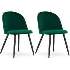 NMK HOME söögitoa toolid 2-st komplektist - Sametist köögitoolid vertikaalsete õmblustega ja metalljalgadega - Elegantne disain kaasaegsesse interjööri.