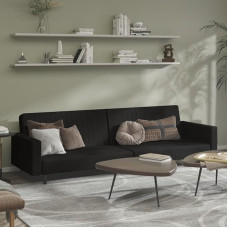 ZEYUAN 375943 Diivanvoodi 2-kohaline must sametist Lounge diivan, Diivanid ja diivanid, Relax diivan, diivan elutuppa