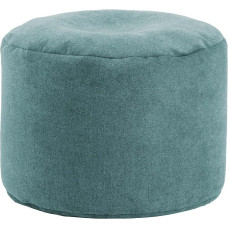 mokebo® Pouf XL, pouf, põrandapadi 60 x 40 cm 'The Resting Pouf' ümmargune pouf ja jalahoob elutuppa, kangast pouf petrooli, sinine, küljepool, pouf siseruumides EPS helmedega täidisega.
