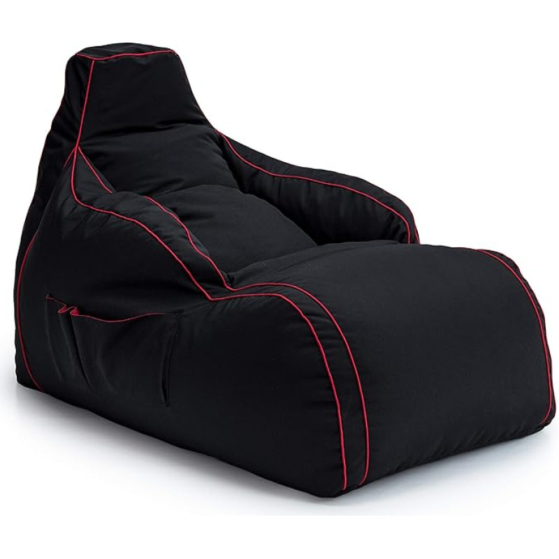 Game Over Video Game Bean Bag Deck Chair | Elutuba | Küljetaskud kontrolleri jaoks | peakomplekti hoidja | Made in the UK | Ergonoomiline disain (Electric Purple)