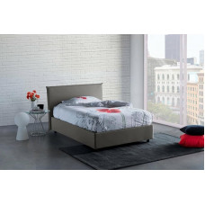 Talamo Italia - Asmara ruudukujuline ja pooleldi voodi, konteinervoodi, 100% Made in Italy, eesmine avamine, sisaldab madratsit cm 120x190, hall