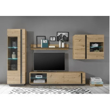 Lomadox seinakappide komplekt koos valgustusega Tamme Artisan Nb. graafikahalli paneelidega B x K x S: 315 x 194 x 40 cm