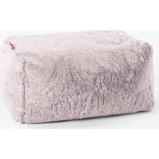 Lounge Pug väike jalahoob Pouf, pastellroosa pehmed küülikud Faux Fur kangas, Pouf Bean Bag tool elutuba