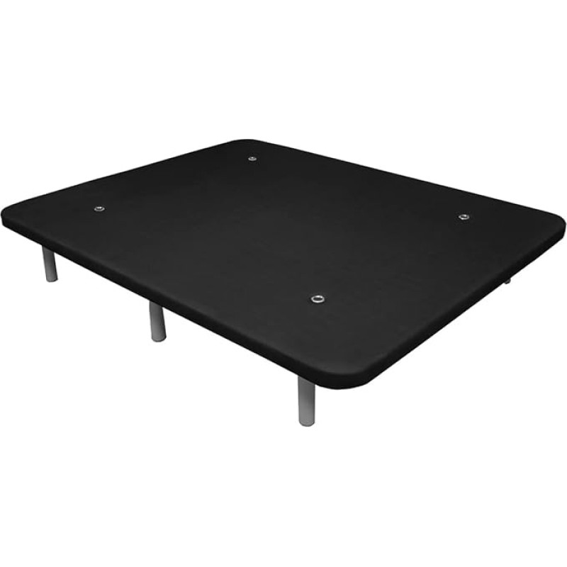 DUÉRMETE ONLINE - Super tugevdatud 3D polsterdus, kõrge stabiilsus 5 risttarindiga ja 6 metalljalaga 27 cm, 90 x 190 cm, must