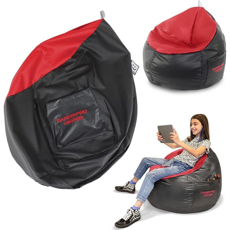 HAPPERS Junior Gamer Bean Bag - punane - ilma täidiseta