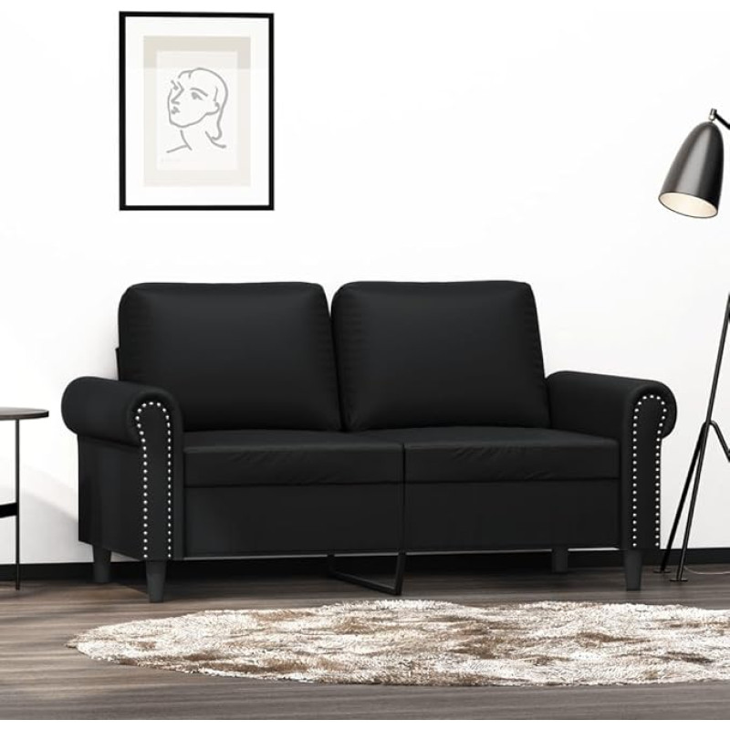 LAPOOH 359499 2-kohaline diivan, must, 120 cm, kunstnahk, Lounge diivan, Diivanid ja diivanid, Relax diivan, diivan elutuppa, diivan koos