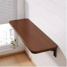 Platzsparender Klapptisch zur Wandmontage, Klapptisch-Design für die Waschküche, Braun, L120 x B30 cm, Vielseitiges und funktionales Wandregal, Perfekt für kleine Räume