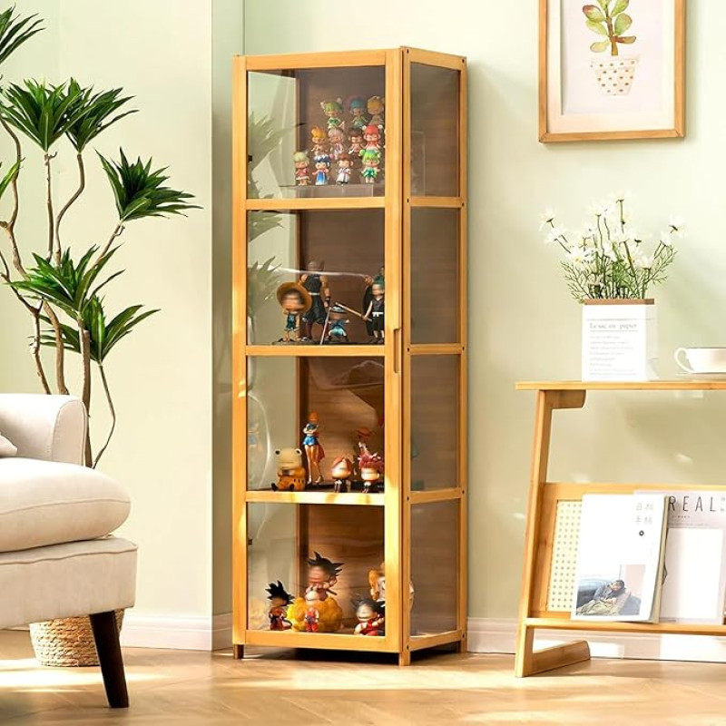 Dtyubfg Collectibles Display Case, puidust vitriinkapp, akrüül vitriinkapp, akrüül kollektsiooni vitriinkapp, multifunktsionaalne tolmukindel akrüül vitriinkapp, selge vitriinkapp elutuppa ja