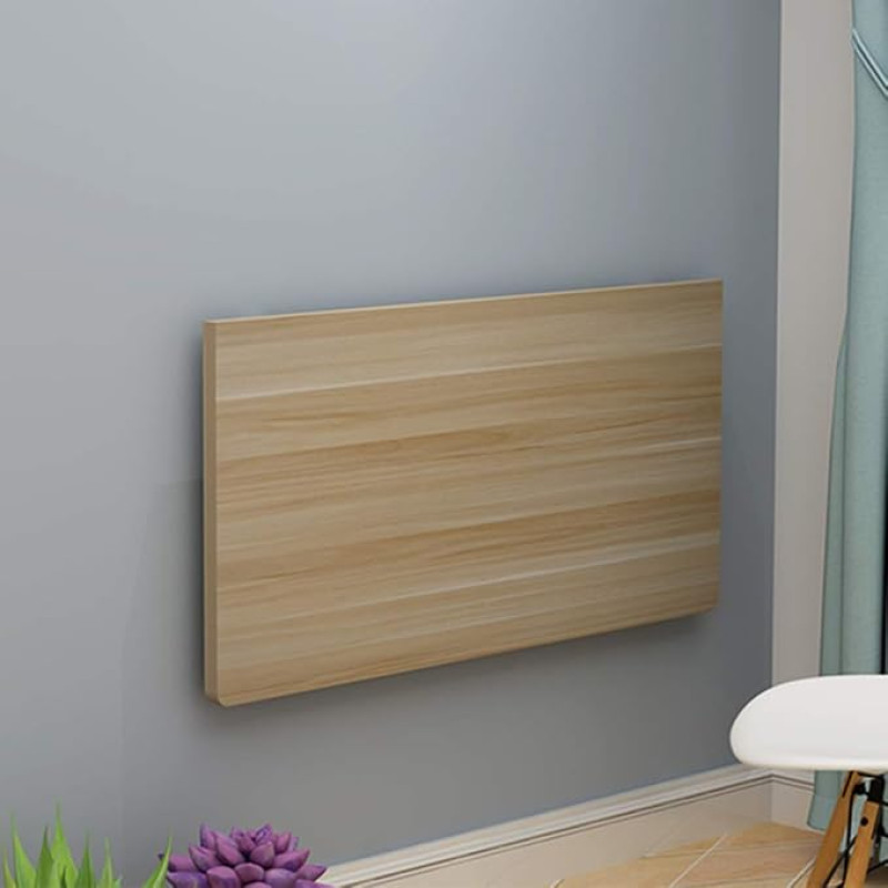 Generisch An der Wand montierter Klapptisch - Platzsparender Büro- und Esstisch für kleine Räume, 90 x 30 cm (35 x 12 Zoll) - Stilvolles Holzfinish, perfekt für den Einsatz zu Hause und in der Küche