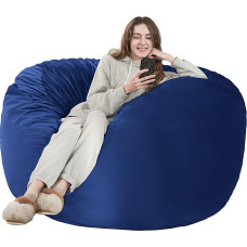 HABUTWAY 5000 Giant Bean Bags Kõrge vastupidavusega kuusnurkne mäluvaht täidis lõhn ja allergiavaba Bean Bag koos luksusliku sametkattega vastupidav vooder Diivan Loungeriga