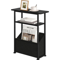 Yusong kitsas küljelaud väikestesse ruumidesse, kitsas küljelaud koos hoiukorviga, 3 korrust, kitsas diivanikohviku öökapp, õhuke öökapp magamistuppa, elutuppa, must