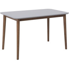 Beliani Modesto Retro söögilaud kummist tumepruun/hall ristkülikukujuline 118 x 77 cm