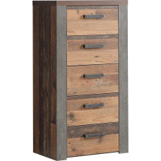 Newroom Sideboard Vanast puidust vintage ja betoonist Sideboard Modern Industrial - 61.6 x 117.8 x 41.3 cm (B x K x S) - Highboard Sideboard - [Dally.Two] elutuba-kontor