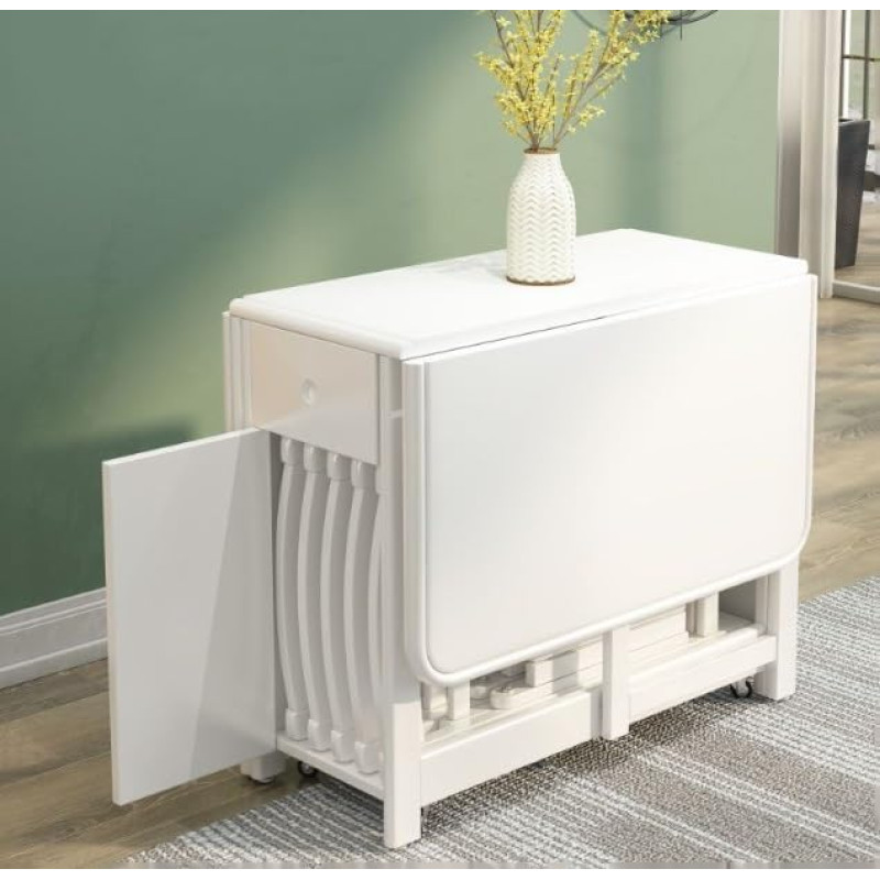 Ruumisäästlik kokkupandav söögilaud koos sahtliga - liikuv liblikas disain 1,3 m istekohti 4 - ideaalne väikestesse ruumidesse Kompaktne multifunktsionaalne mööbel korteritesse