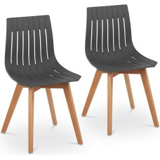 Fromm & Starck Star_SEAT_16 tooli komplekt 2 kuni 150 kg Istumisala 50 x 47 cm Hall plastist tooli jalad pöögipuust
