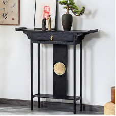 Klassikaline, kitsas konsoollaud sahtliga, koridoririiul, kapp kitsas koridoris koos hoiukambriga elutuppa, sissepääsualasse (80 x 25 x 100 cm / 31 x 9.8 x 39 tolli)